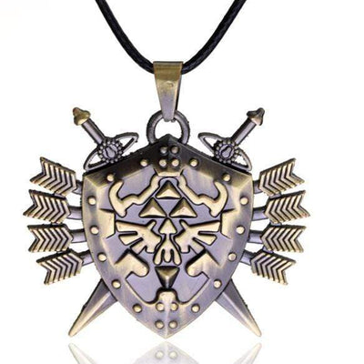 2 Swords Shield Necklace anime-store
